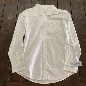 Cat & Jack Button Up Dress Shirt White XXL